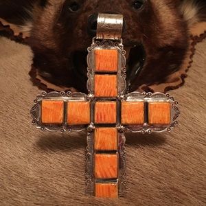 Sterling Silver and Spiny Oyster Pendant